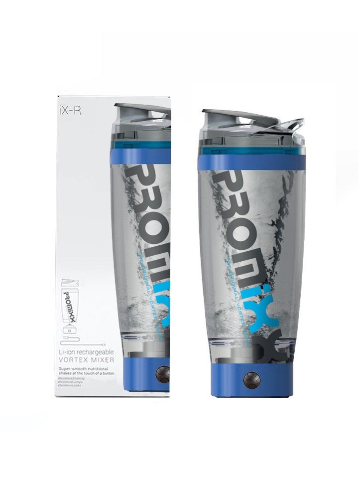 PROMIXX Electric Protein Shaker,USB Rechargeable Mixer Cup , Original Shaker Bottle (MiiXR Edition) ,Battery powered for Smooth Protein Shakes - BPA Free,600ml Mixing Cup(Dark Grey and Blue))  - Image 1