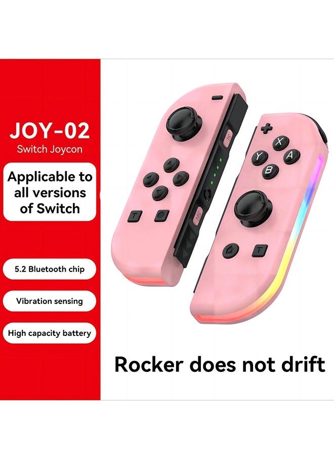 وحدة تحكم لاسلكية NS لاستبدال وحدات تحكم Nintendo Switch L/R متوافقة مع عصا تحكم Nintendo Switch/Lite/OLED مع حزام يد للاستيقاظ/لقطة الشاشة/الاهتزاز المزدوج/وظيفة التحكم في الحركة - Image 2