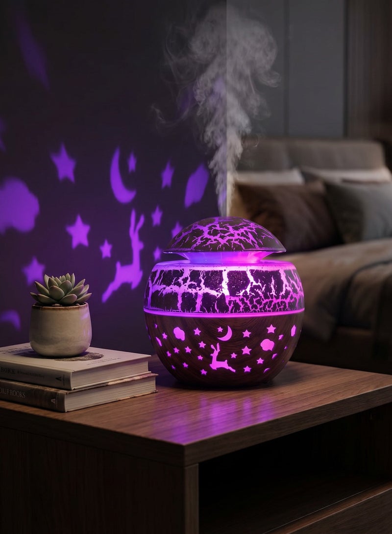 مرطب هواء صغير على شكل فطر مع زيت جارديا الأساسي 10 مل وإضاءة LED بـ 7 ألوان -100 مل - Image 3