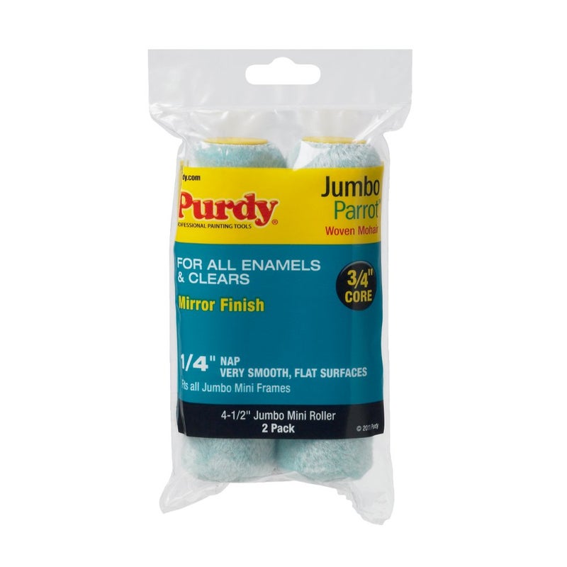 Purdy 140624040 Jumbo Mini Parrot Roller Cover Replacements, 2-Pack, 4-1/2 inch x 1/4 inch nap - Image 1
