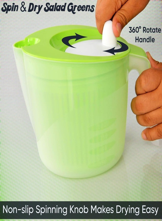 هوم-إكس مصفاة سلطة هوم-إكس مع صنبور للصب - مصفاة للخس وغسالة للخضراوات مع سلة تصفية قابلة للإزالة - مصفاة سلطة خالية من مادة BPA لتجفيف الخضراوات الطازجة والسبانخ والخضراوات الأخرى - Image 4