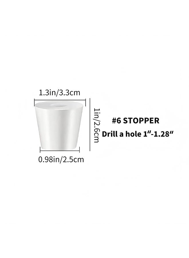 تخمير 2 قطع سدادة مثقبة من السيليكون مع فتحة لصمام قفل الهواء Home Brew الفقاعة النبيذ صنع سدادات مطاطية استبدال - Image 2