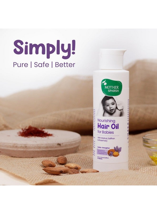 موذر سبارش زيت شعر الأطفال المغذي | يهدئ ويغذي فروة رأس الطفل الحساسة | زيت شعر مناسب للمواليد الجدد | خالٍ من البارابين والكبريتات - 100 مل - Image 4