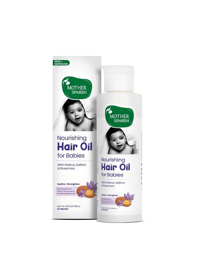 موذر سبارش زيت شعر الأطفال المغذي | يهدئ ويغذي فروة رأس الطفل الحساسة | زيت شعر مناسب للمواليد الجدد | خالٍ من البارابين والكبريتات - 100 مل - Image 1
