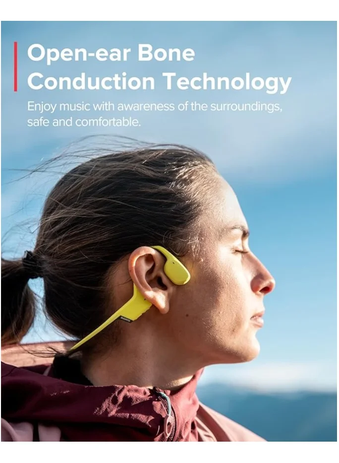 Suunto SONIC Open Ear Wireless Headphones | LightWeight & Enchanced Bass, Up to 10Hrs battery, IP55 Sweat & Water Resistant, Easy & Comfortable Wear,  Made for Outdoor Adventures, Sports Wear - Lime