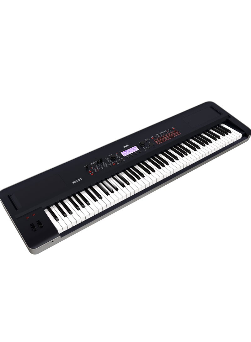 Korg KROSS2-88 Synthesizer Workstation | Kross 2 Series | EDS-i Engine | 88-Key Natural Weighted Hammer Action | 16-Pad Sampler | Battery Powered | Black - Image 4