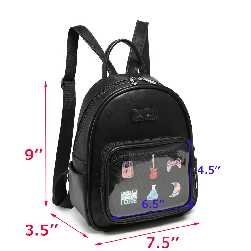RAINBOW SMILE Kawaii Ita Bag - Clear Window Pin Display Backpack Purse for Anime Pins Display - Image 2