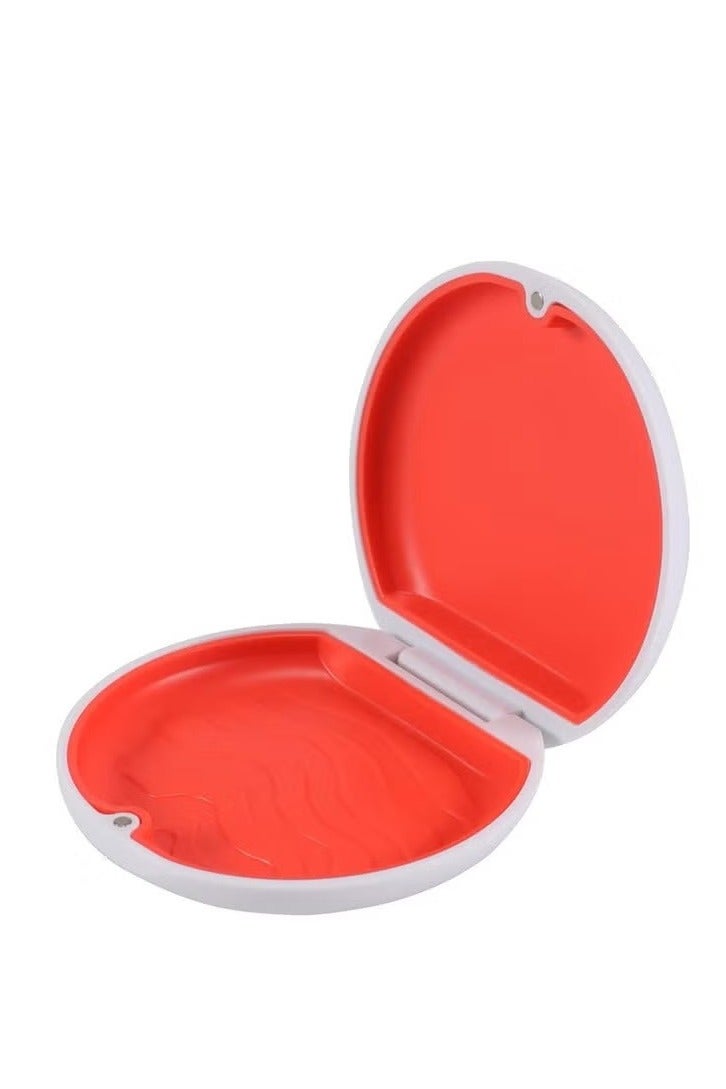 Retainer Case Slim Aligner Case, Retainer Mouth Guards Travel Case(Circle,White)