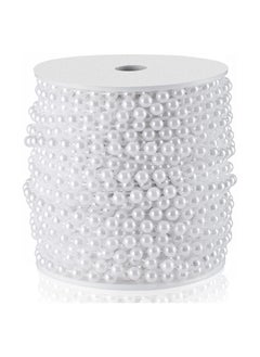 Craft String Pearls 6MM Pearl Bead, 10M White Faux Pearl Garland Spool Roll Strand Wedding Party Decoration