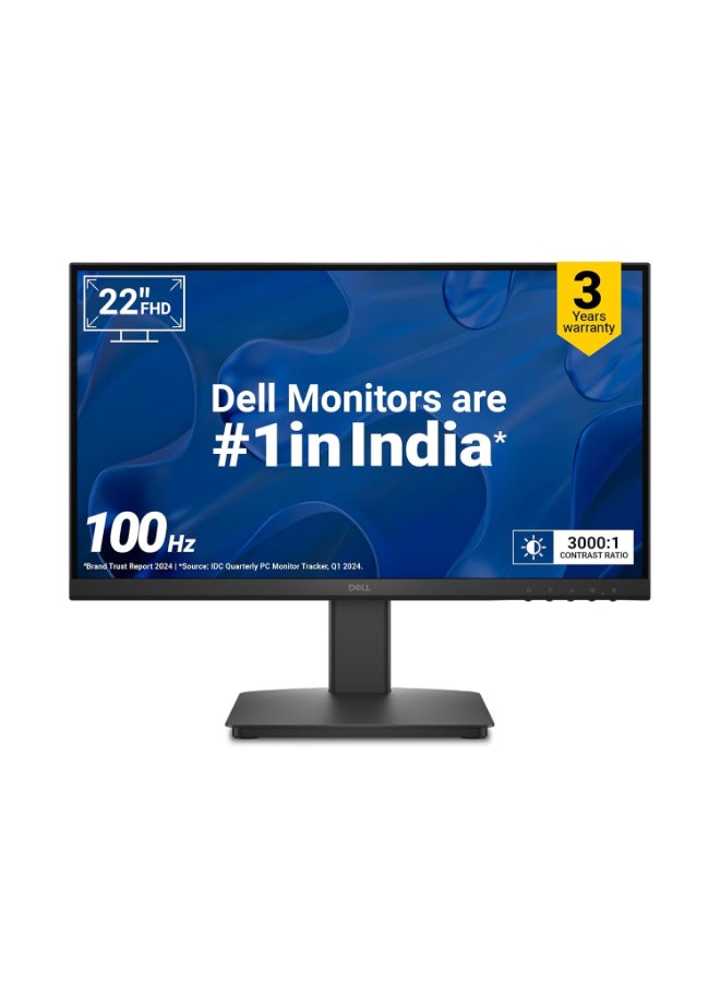 DELL SE2225HM Computer Monitor 21.5-Inch Full HD 1920x1080, LED Backlight Technology, VA Panel Type, 100Hz Refresh Rate, HDMI & VGA Port - Black Black - Image 1