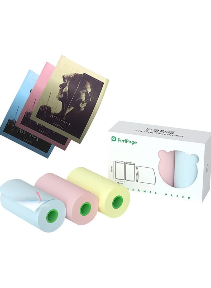 Peripage Official Thermal Printing Paper Mini Printer Paper Sticker 57x30CM (Color Sticker Paper) - Image 1