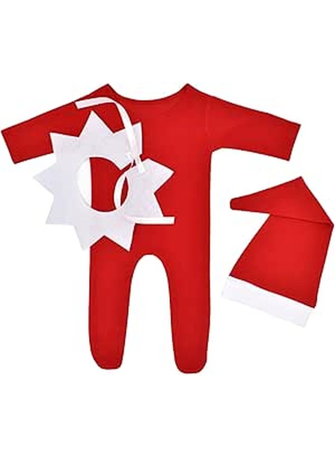 Kikumi 3pcs Newborn Photography Set Adjustable Outfits with Hat - Image 1