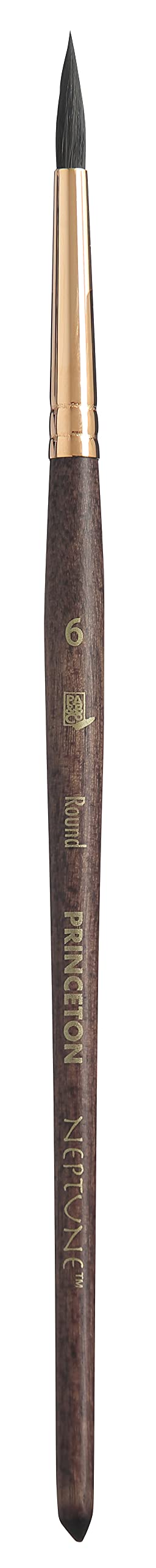 Princeton Neptune Paintbrush, Size 6, Dark Wood - Image 1