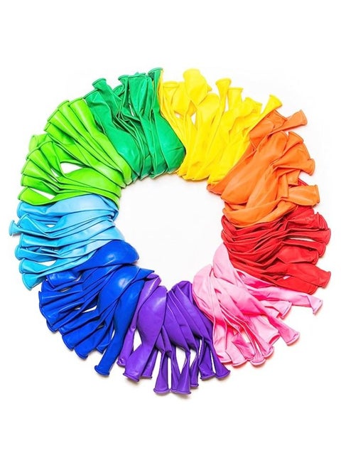 A bag of multi-colored balloons containing 100 pieces