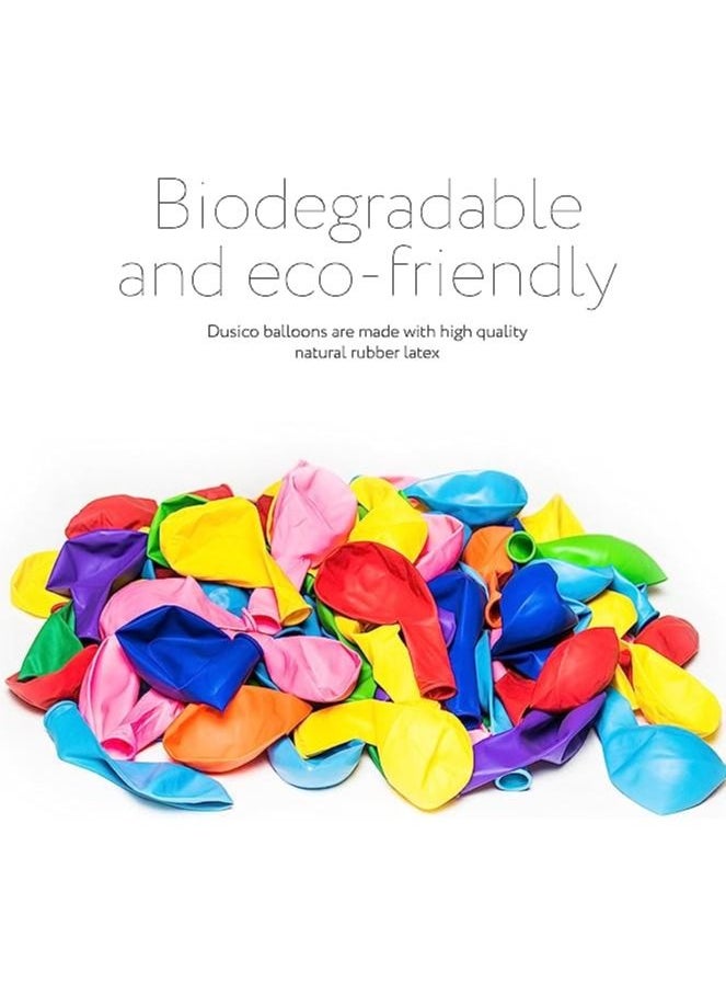 A bag of multi-colored balloons containing 100 pieces