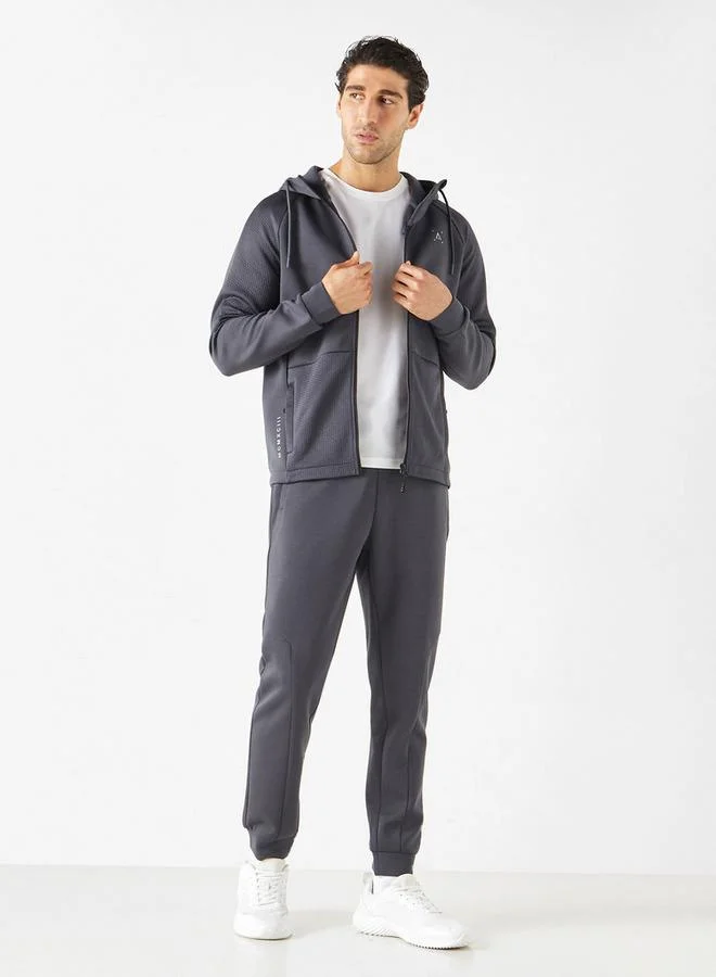 ADOT by Splash Solid Hooded Jacket with Pockets and Zip Closure