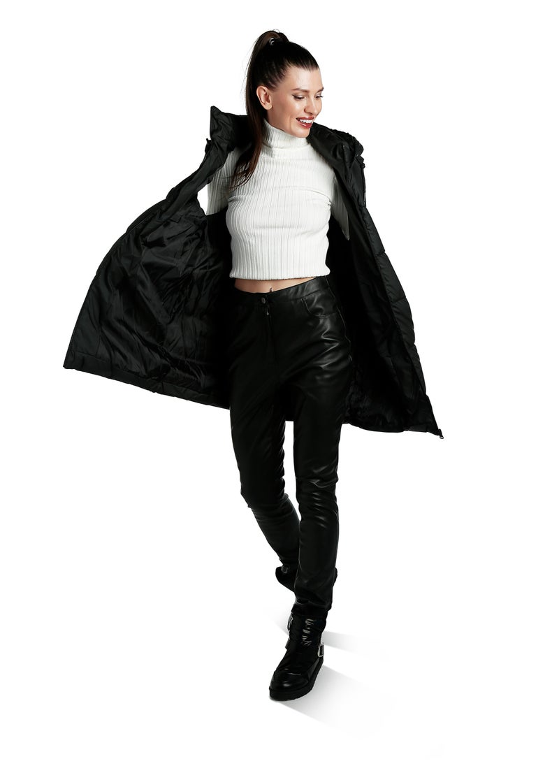 London Rag Hooded Sleeveless Vest Jumper in Black  - Image 2