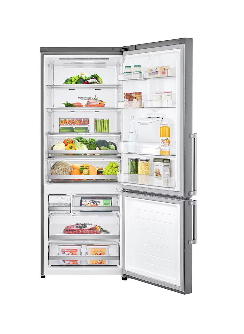 LG 500/446 Gross and Net Capacity -LG New Bottom Mount Refrigerator , Inverter Compressor, Multi AirFlow, Smart Diagnosis - GR-F589BLCM Platinum Silver - Image 2