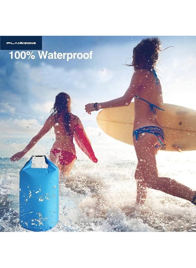 Plankzone Waterproof Dry Bag Roll Top Compression Sack, 30L, Orange, Lightweight Foldable for Kayaking, Beach, Rafting, Boating, Hiking, Camping, Fishing with Floating Waterproof Phone Pouch - Image 4