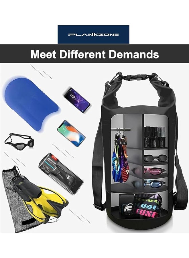 Plankzone Waterproof Dry Bag Roll Top Compression Sack, 30L, Orange, Lightweight Foldable for Kayaking, Beach, Rafting, Boating, Hiking, Camping, Fishing with Floating Waterproof Phone Pouch - Image 3