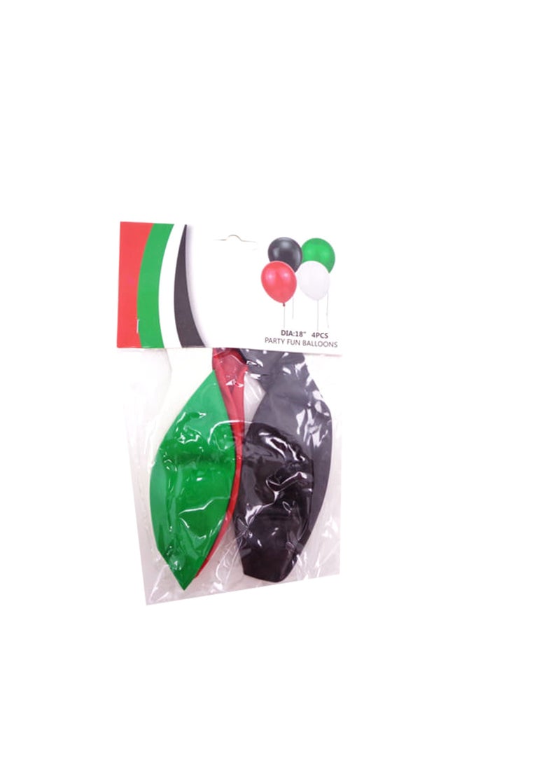 بارتي فن لون علم الإمارات العربية المتحدة 18 '' بالون 4 قطع / حقيبة - Image 2