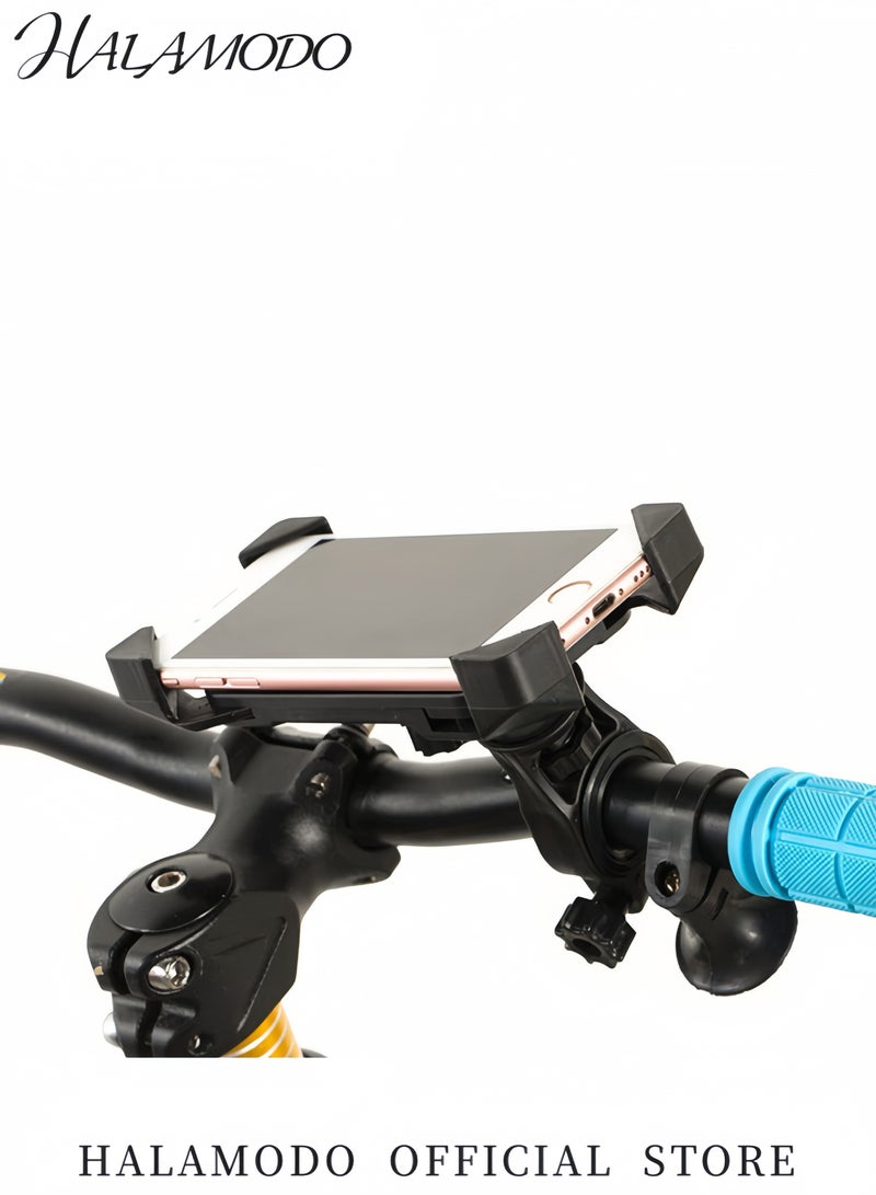 Halamodo حامل هاتف عالمي قابل للتعديل للدراجات والسكوتر حامل مقود قابل للدوران 360 درجة لأجهزة iPhone وSamsung وAndroid والدراجات الإلكترونية والدراجات النارية والسكوتر الكهربائي والدراجات الهوائية آمن وسهل التركيب يناسب الهواتف الذكية من 4.5 بوصة إلى 7 بوصات - Image 4