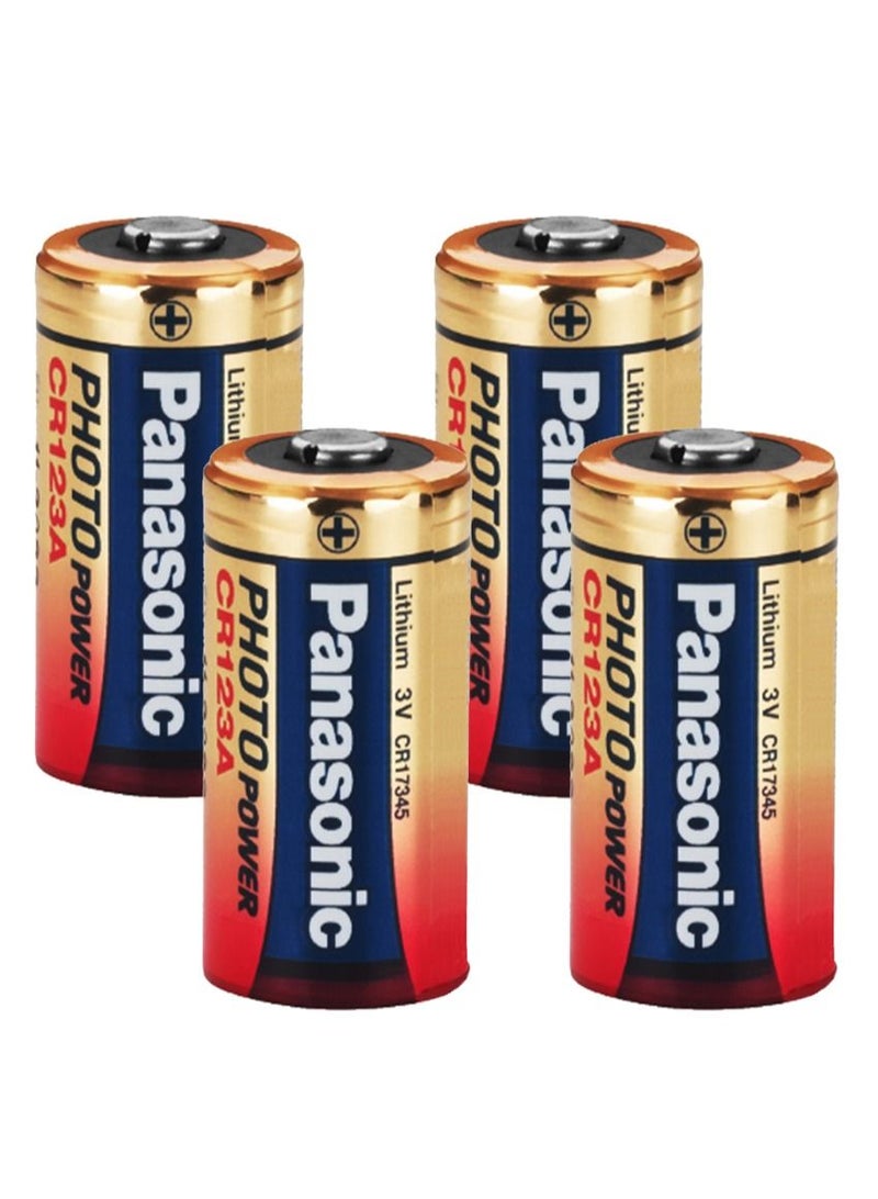 Panasonic 4 CR123A Lithium Battery - Image 1