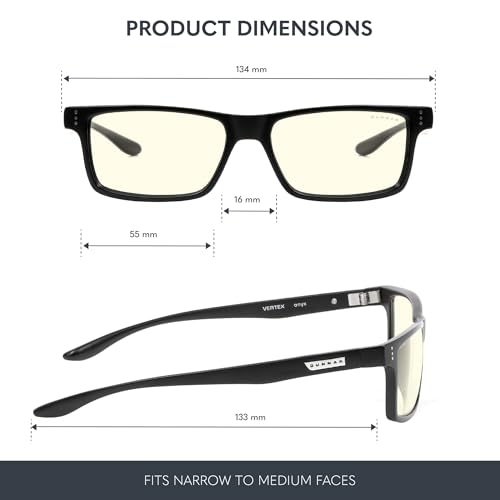 GUNNAR Premium Reading Glasses Blocks 35 Blue Light Vertex Onyx Clear Tint Pwr 15 - Image 3