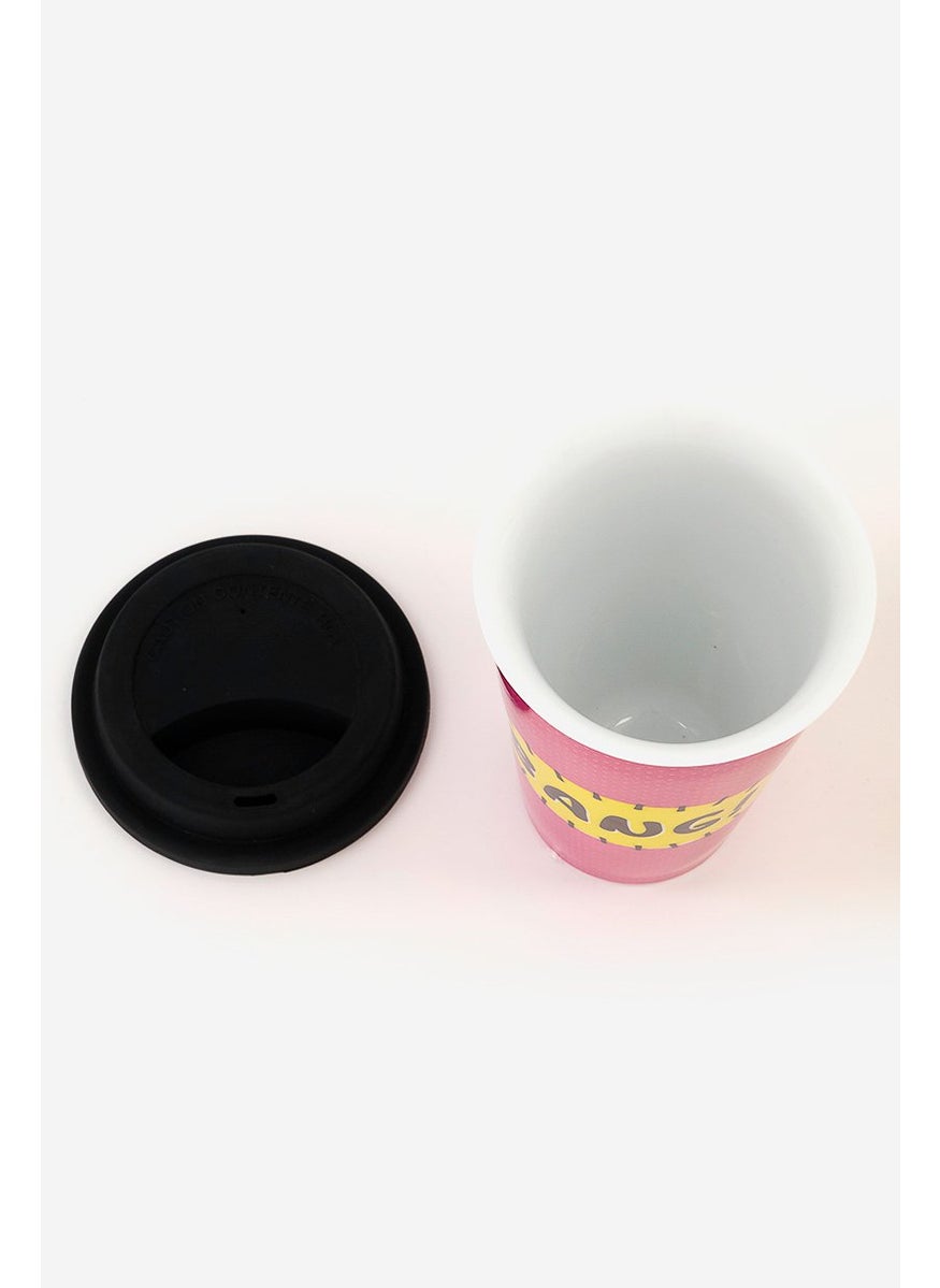 Rosanna Band Travel Mug 8 oz., Pink  - Image 4