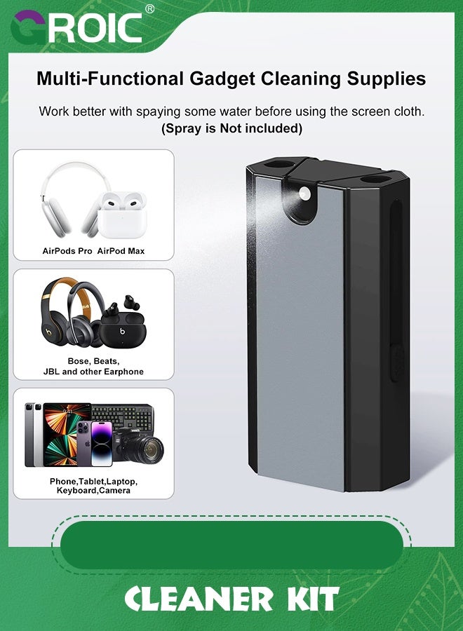 GROIC Black Laptop Screen Keyboard Cleaner Kit, Electronic Cleaning Tool, Airpod Kit with Spray, Portable Tools for Laptops, Computers, Camera Lenses, Phones  - Image 4