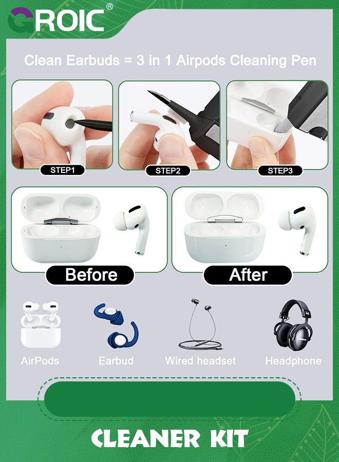 GROIC Black Laptop Screen Keyboard Cleaner Kit, Electronic Cleaning Tool, Airpod Kit with Spray, Portable Tools for Laptops, Computers, Camera Lenses, Phones  - Image 3
