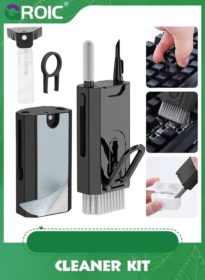 GROIC Black Laptop Screen Keyboard Cleaner Kit, Electronic Cleaning Tool, Airpod Kit with Spray, Portable Tools for Laptops, Computers, Camera Lenses, Phones  - Image 1