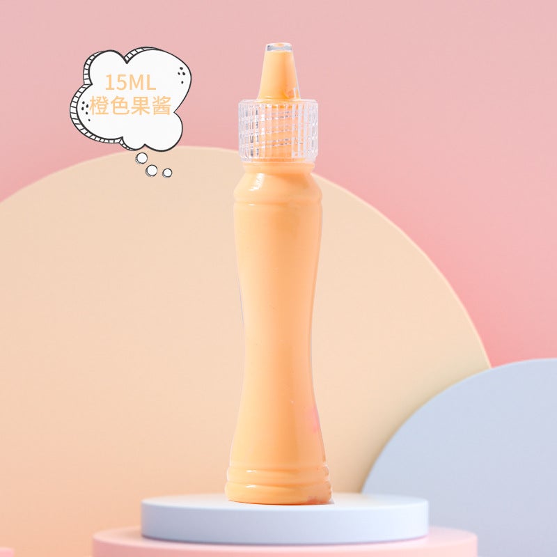 Generic Jam glue 15ml simulation cream glue small waist diy material bag resin accessories handmade homemade jewelry glue Orange waist 