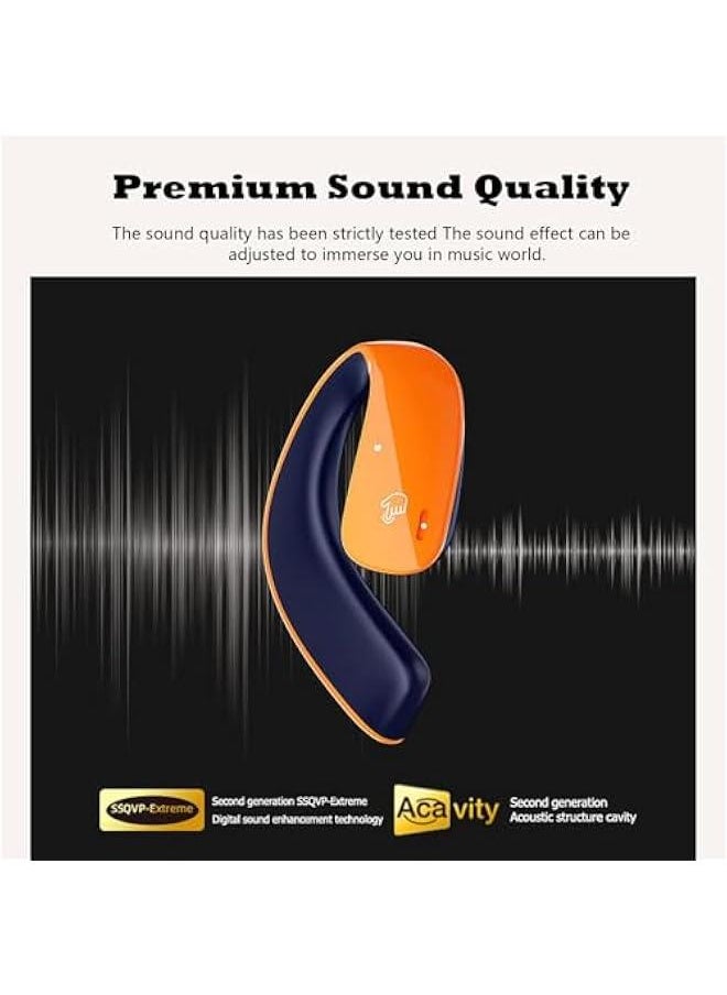 Generic Wireless Over Open Ear Headphones with Earhooks Bluetooth Bone Conduction Headphones Over The Ear Wireless Earbuds for Sport Bluetooth Bone Conduction Headset Earbuds Induction Earphones  - Image 5