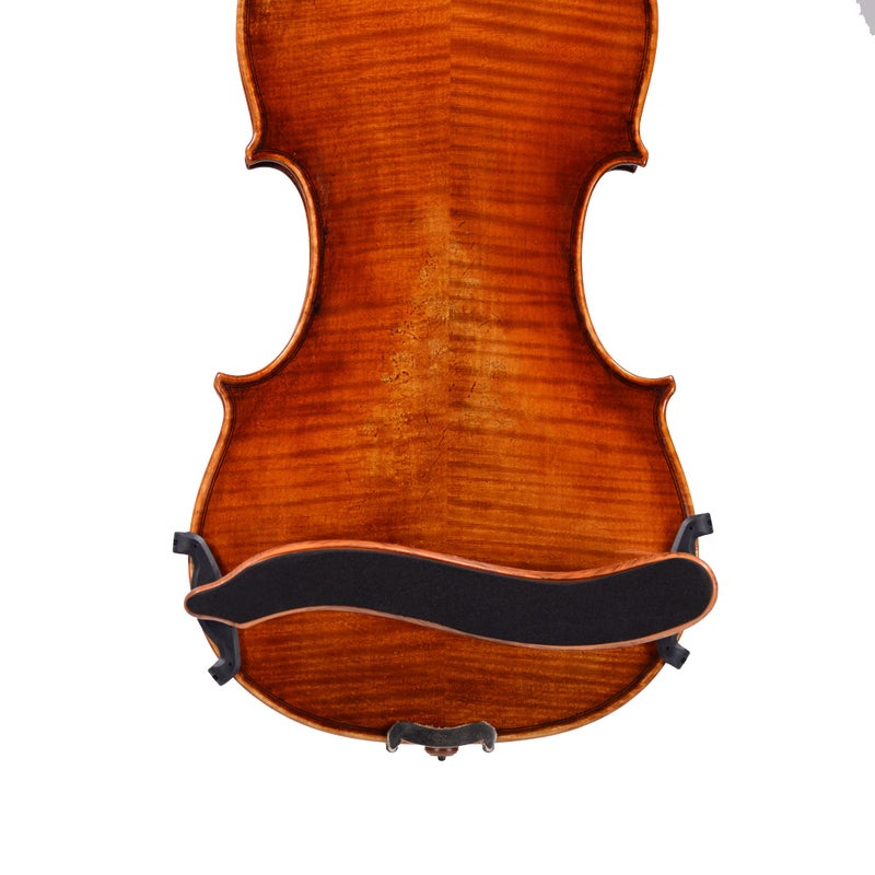 Fiddlerman Light Carbon Fiber Violin Shoulder Rest 4/4 Foam Padding For Comfort With Slight Height Adjustable Feet (Wood Look) - Image 3