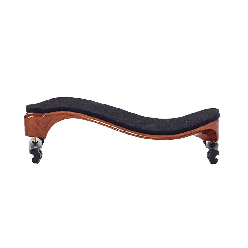Fiddlerman Light Carbon Fiber Violin Shoulder Rest 4/4 Foam Padding For Comfort With Slight Height Adjustable Feet (Wood Look) - Image 5