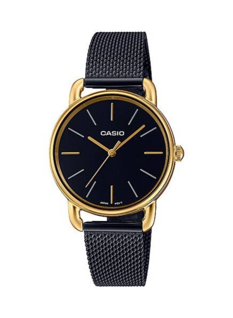 Casio Water Resistant Quartz Analog Mesh Stainless Steel - LTP-E412MGB-1ADF - 30mm