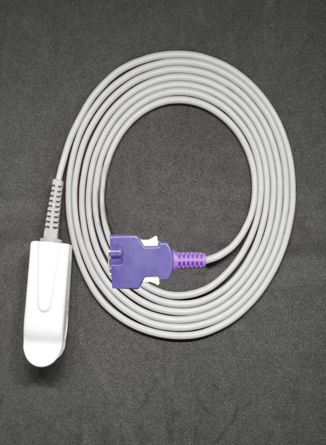 Biometric Cables SpO2 3Mtr Probe Compatible with L and T (Nellcor Direct DOc10, 3 m Connector) Adult Clip Type Grey - Image 1