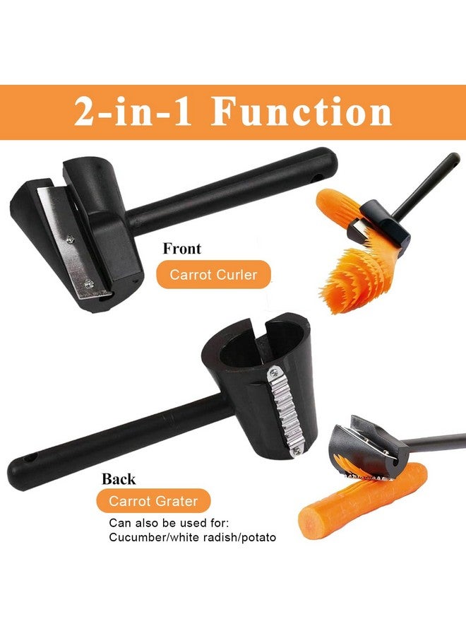 Supvox® Carrot & Vegetable Spiral Slicer - Multipurpose Noodles Shaped Slicer Salad Maker Cutter for Carrot, Cucumber, Radish, Beet, Potato, Fruit, Essential for Salad & Entrée Decoration - Image 3