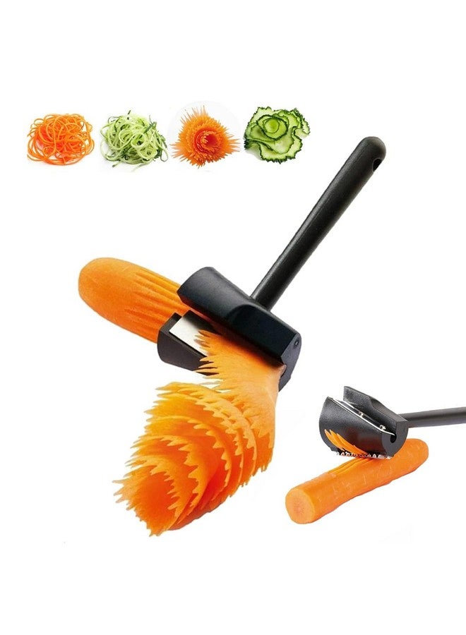 Supvox® Carrot & Vegetable Spiral Slicer - Multipurpose Noodles Shaped Slicer Salad Maker Cutter for Carrot, Cucumber, Radish, Beet, Potato, Fruit, Essential for Salad & Entrée Decoration - Image 1