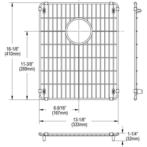 Elkay CTXFBG1316 Crosstown 13-1/8" L x 16-1/8" W Stainless Steel Basin Rack - Polished Stainless Steel - Image 3