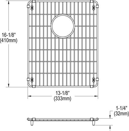 Elkay CTXFBG1316 Crosstown 13-1/8" L x 16-1/8" W Stainless Steel Basin Rack - Polished Stainless Steel - Image 4