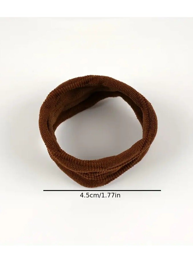 Ucanbe XUANLONG 2024 Collection: Soft & Stretchy Fabric Hair Scrunchies - Non-Slip, Wide & Thick Elastic Bands in Assorted Colors for Women | Cute Boho Style Solid Color Hair Ties with Floral Patterns, Hair Accessories - Image 3