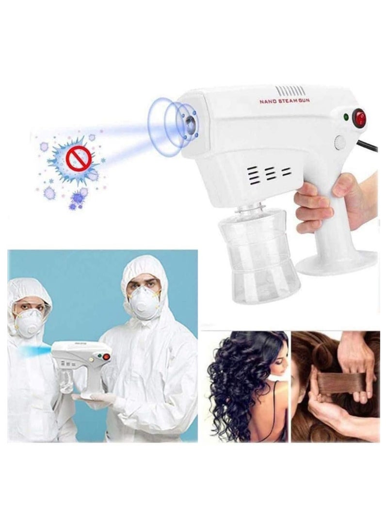 Disinfecting Blue Light Nano Steam Gun Sprayer, Multi-Functional Hair and Face Steamer with Ultra-Fine Mist and Trigger Spray, Suitable for Offices, Homes, and Beauty Salons - Image 1
