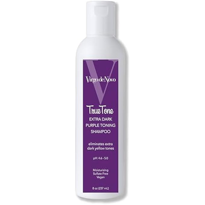EXTRA DARK PURPLE TONING SHAMPOO INSTANTLY REMOVES EXTRA DARK BRASSY YELLOW TONES. VEGAN. SULFATE FREE. MOISTURIZING. (8 OZ) - Image 2