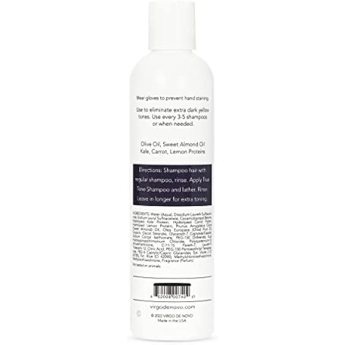 EXTRA DARK PURPLE TONING SHAMPOO INSTANTLY REMOVES EXTRA DARK BRASSY YELLOW TONES. VEGAN. SULFATE FREE. MOISTURIZING. (8 OZ) - Image 3