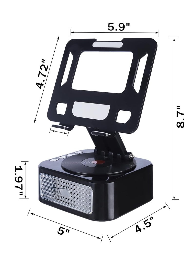 General - Tablet Stand with Wireless Bluetooth Speaker and Non-Slip Base, Phone Stand with Bluetooth Speaker for Home Kitchen and Desktop, Compatible with iPhone/iPad/Samsung - Image 1