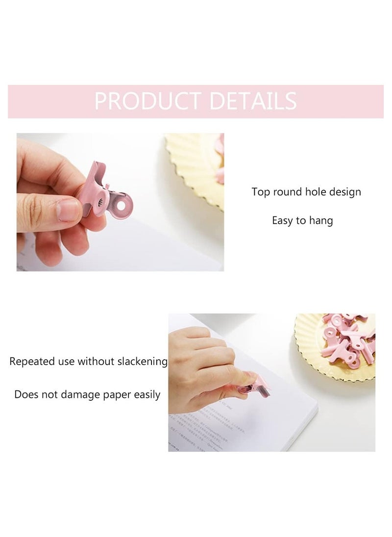 KASTWAVE - Mixed Color Metal Bulldog Clips, Utility Metal Hinge Clips Binder Clips for Food Bag, Pictures, Photos, Home Office, 75Pcs, (Pink, Green and Purple) - Image 1