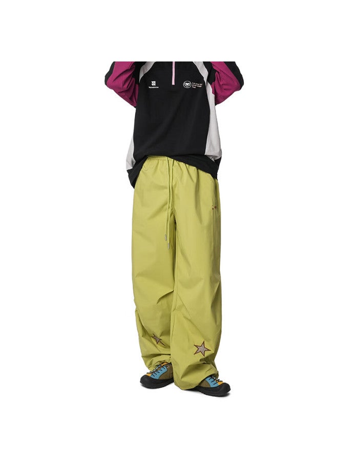 Izexx American-style Star Wrinkle Casual Pants For Men, Spring Paratrooper Casual Trousers, Loose Straight-leg Tactical Long Pants Zw82 Mustard Yellow XL - Image 4