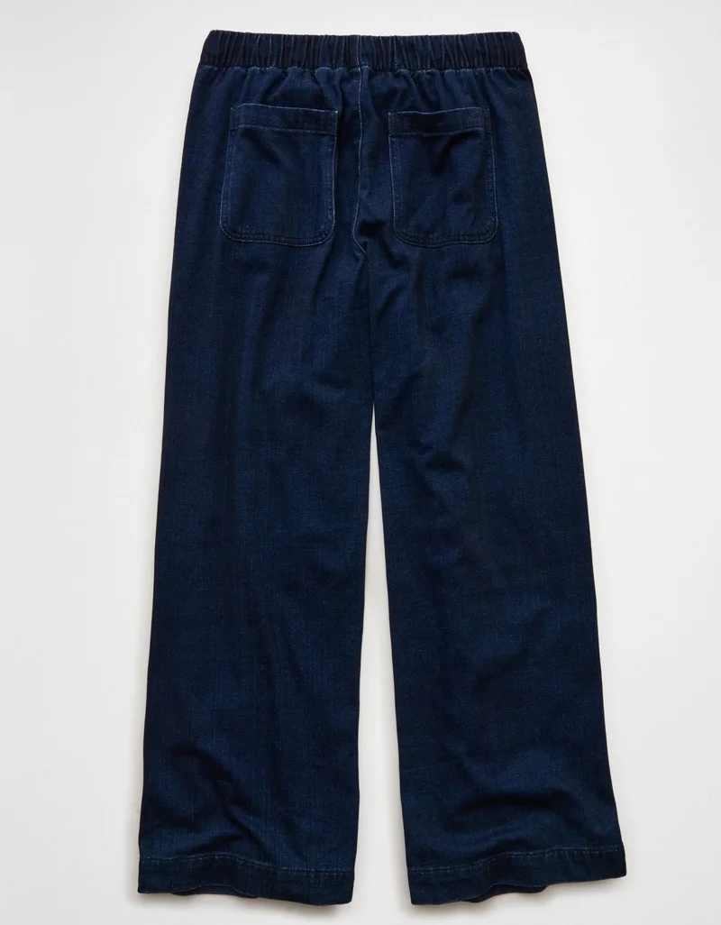 امريكان ايجل جينز مريح وواسع للغاية بقصة خصر منخفض من نسيج دريمي دريب